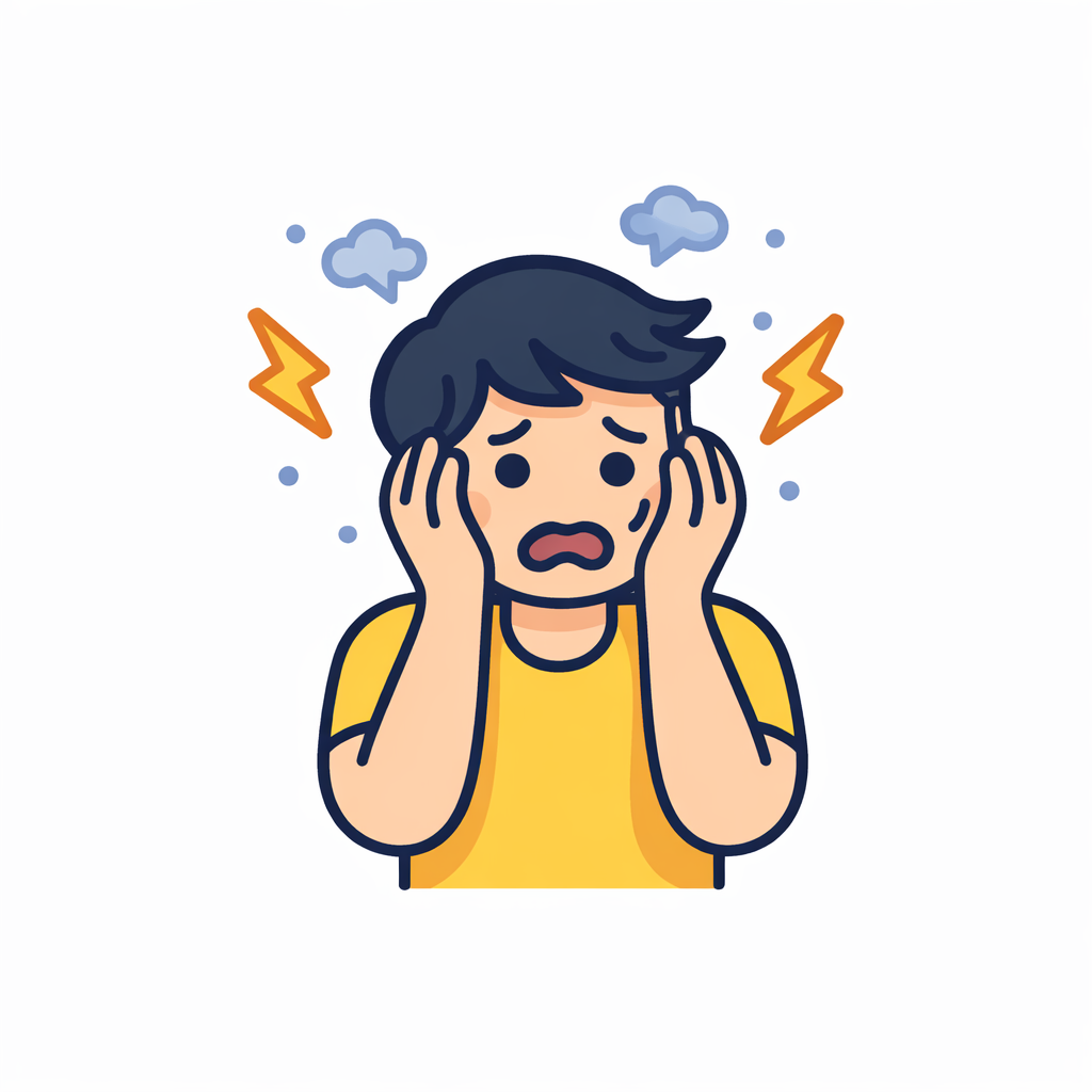 Une personne en proie à l'anxiété